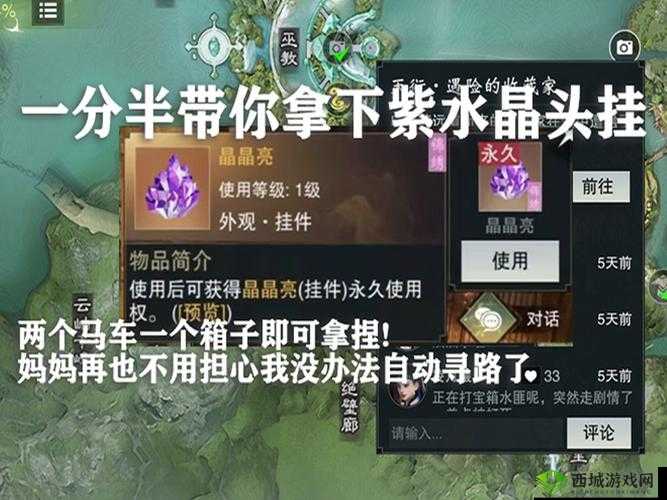 紫水晶获取攻略：掌握技巧，轻松获得花与剑手游稀有道具