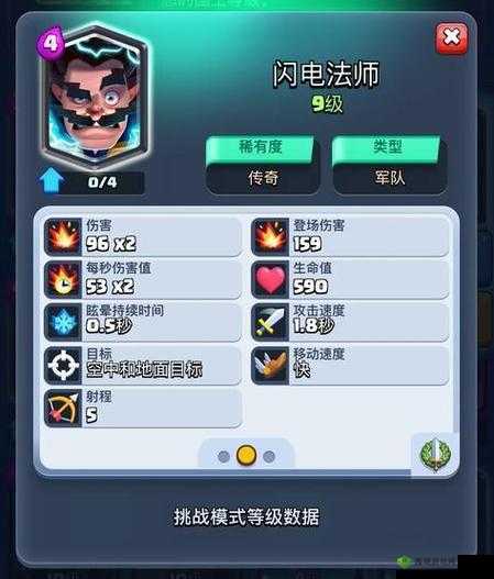 皇室战争老版传奇控制卡牌深度解析，闪电法师卡牌属性全面剖析